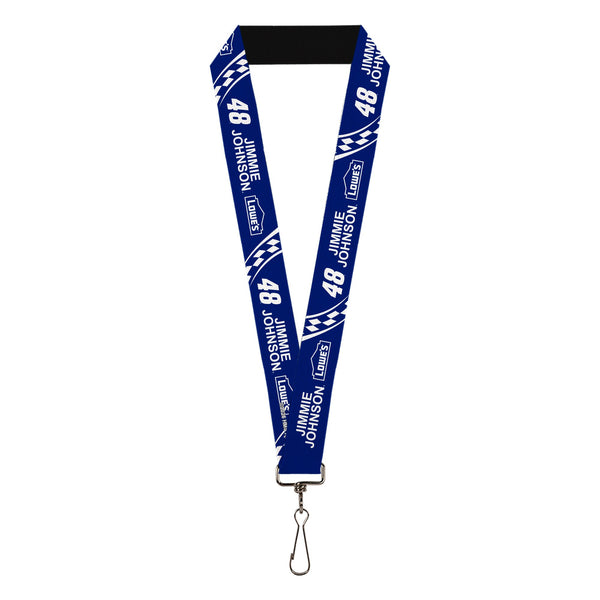 Lanyard - 1.0" - JIMMIE JOHNSON #48 LOWE'S Logo Checker Blue/White