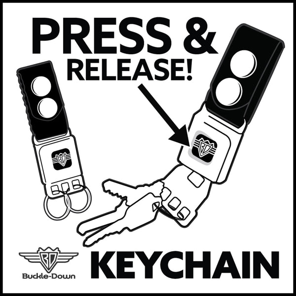 Keychain - HENDRICK MOTORSPORTS Checker Logo Full Color Red/White - Black