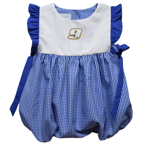 Chase Elliott Vive La Fete Gingham Bubble Dress - Blue