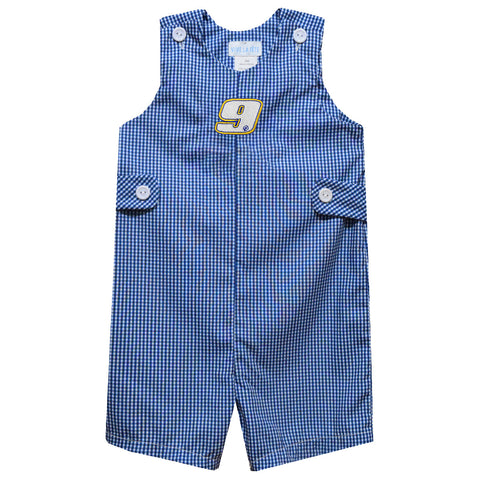 Chase Elliott Vive La Fete Gingham Jon Jon Romper - Blue