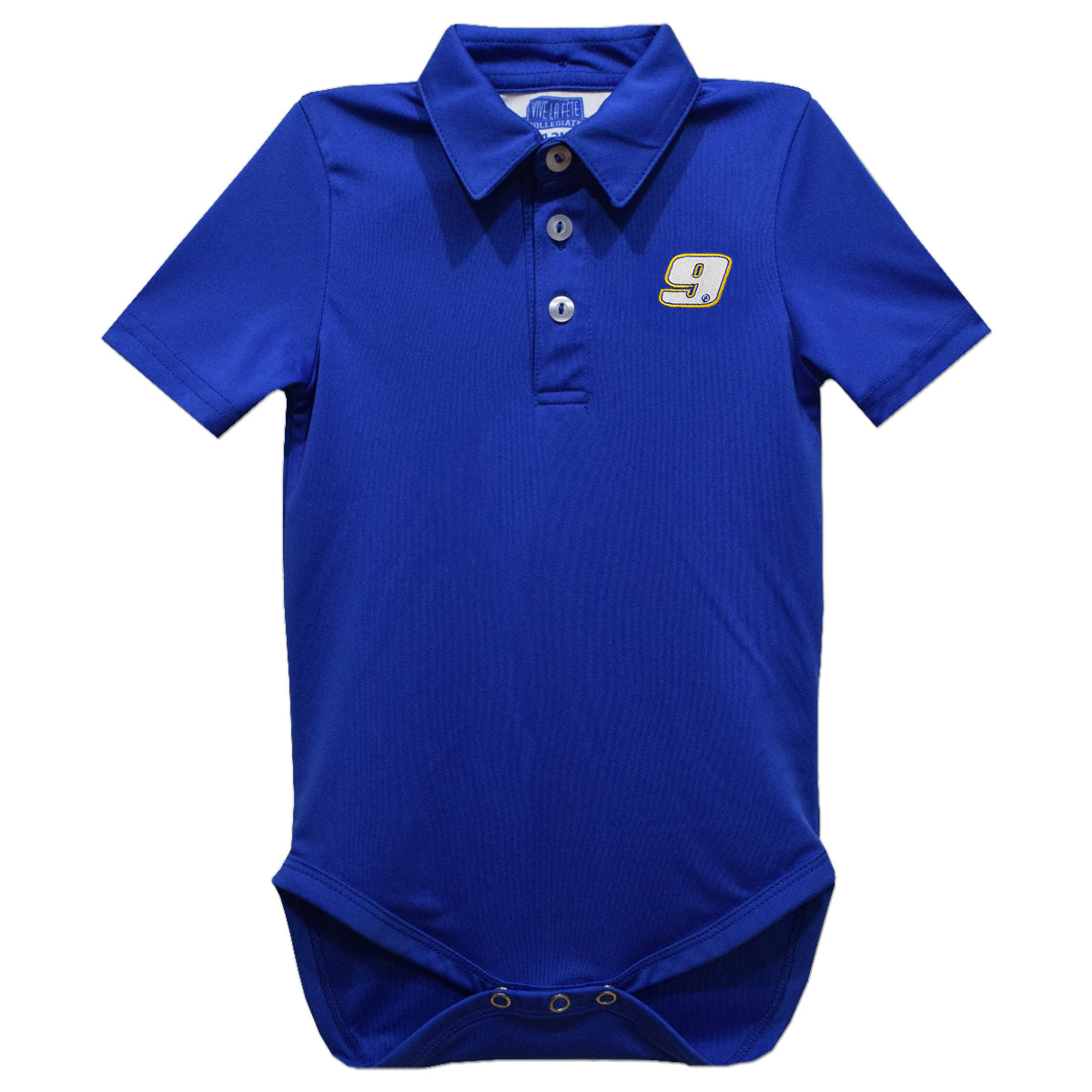 Chase Elliott Vive La Fete Solid Polo Bodysuit - Blue