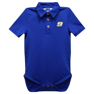 Chase Elliott Vive La Fete Solid Polo Bodysuit - Blue
