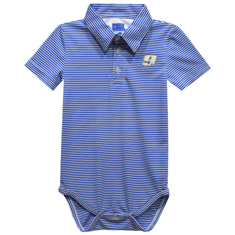 Chase Elliott Vive La Fete Polo Pencil Stripe Bodysuit - Blue