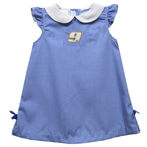 Chase Elliott Vive La Fete Gingham A-Line Dress - Blue