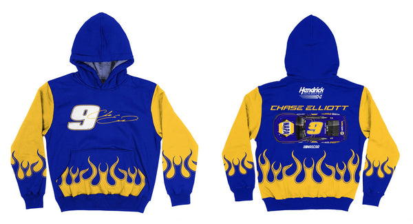 Chase Elliott Vive La Fete Color Block Pullover Hoodie - Royal