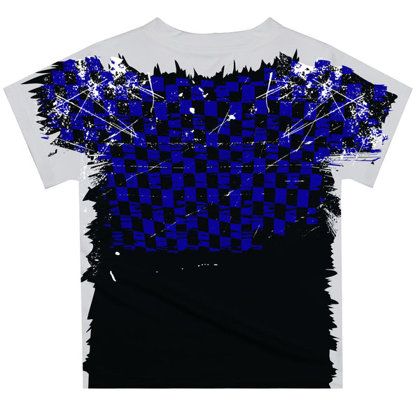 Chase Elliott Vive La Fete Checkered Racing Car T-Shirt - Blue