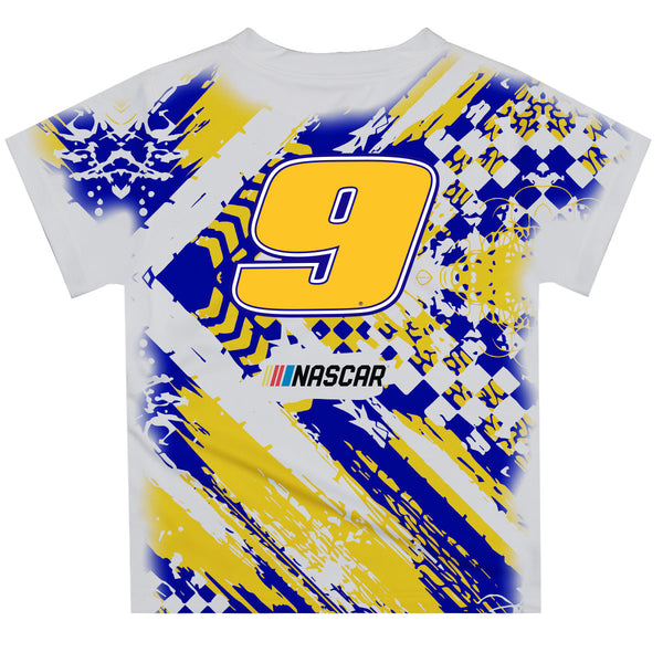 Chase Elliott Vive La Fete Paint Brush Racing Car T-Shirt - White