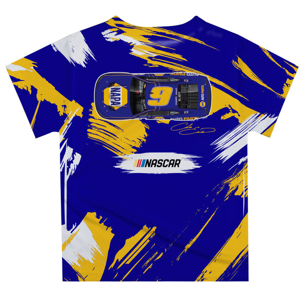 Chase Elliott Vive La Fete NASCAR Paint Brush T-Shirt  - Navy