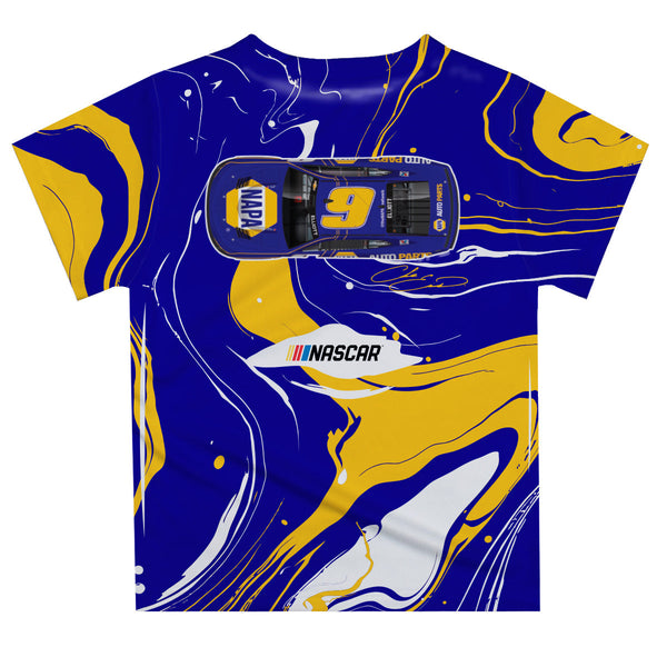 Chase Elliott Vive La Fete NASCAR Marble T-Shirt - Navy
