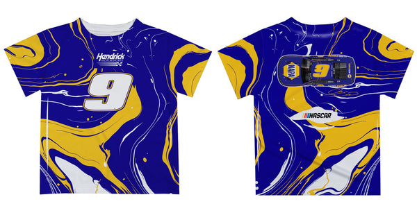 Chase Elliott Vive La Fete NASCAR Marble T-Shirt - Navy