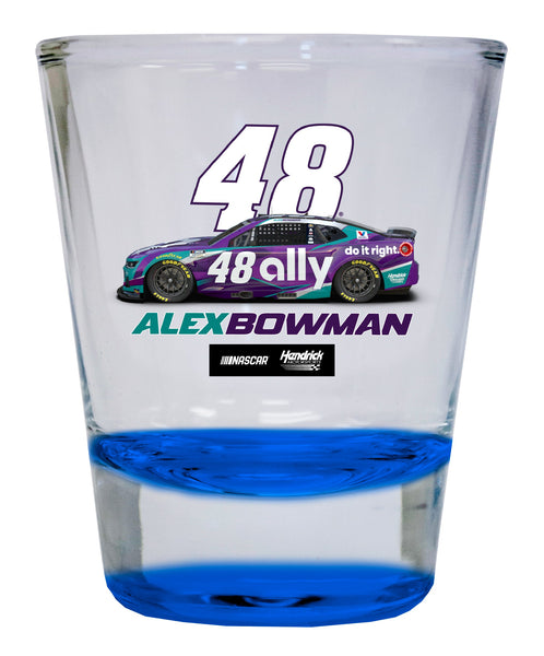 Alex Bowman #48 Nascar Offic. Licensed 2 oz Round Shot Glass