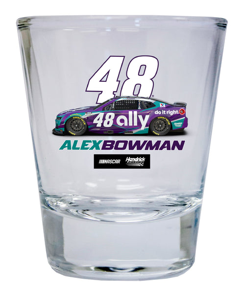 Alex Bowman #48 Nascar Offic. Licensed 2 oz Round Shot Glass