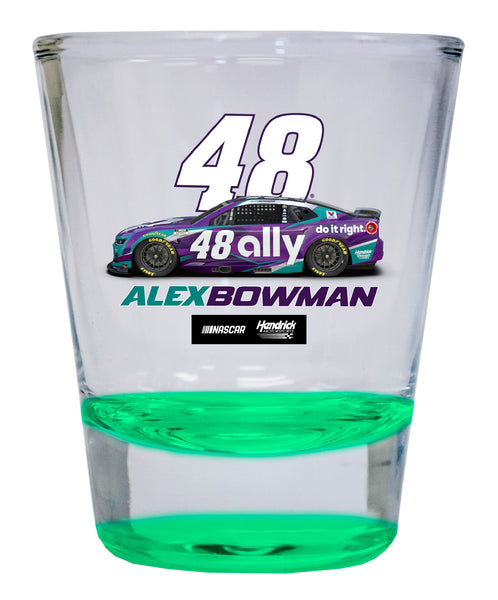 Alex Bowman #48 Nascar Offic. Licensed 2 oz Round Shot Glass