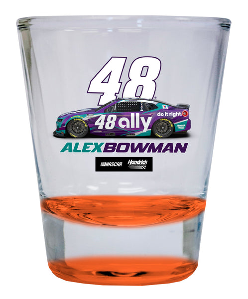 Alex Bowman #48 Nascar Offic. Licensed 2 oz Round Shot Glass