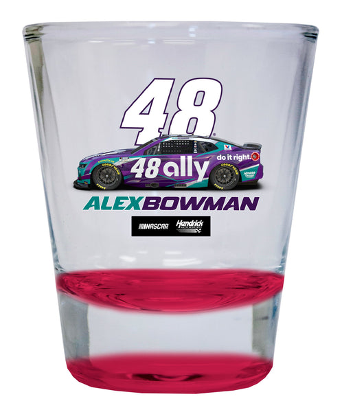 Alex Bowman #48 Nascar Offic. Licensed 2 oz Round Shot Glass