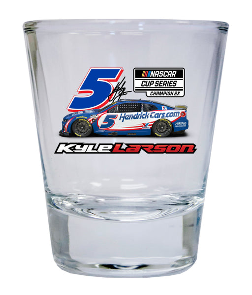 Kyle Larson 2X Champ #5 Nascar Offic. Licensed 2 oz Round Shot Glass