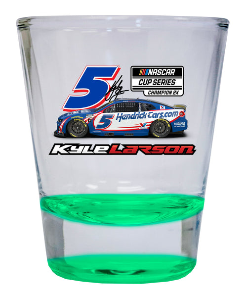 Kyle Larson 2X Champ #5 Nascar Offic. Licensed 2 oz Round Shot Glass