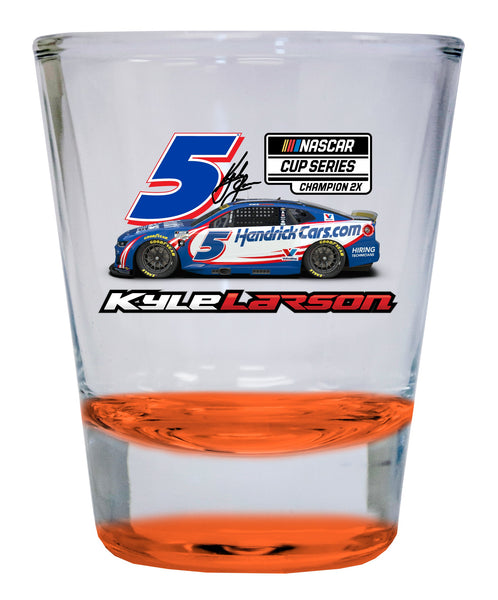 Kyle Larson 2X Champ #5 Nascar Offic. Licensed 2 oz Round Shot Glass