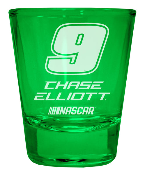 Nascar #9 Chase Elliott 2 oz Full Color Shot Glass Engraved Officially Licensed