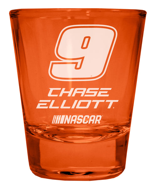 Nascar #9 Chase Elliott 2 oz Full Color Shot Glass Engraved Officially Licensed
