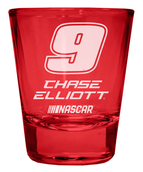 Nascar #9 Chase Elliott 2 oz Full Color Shot Glass Engraved Officially Licensed