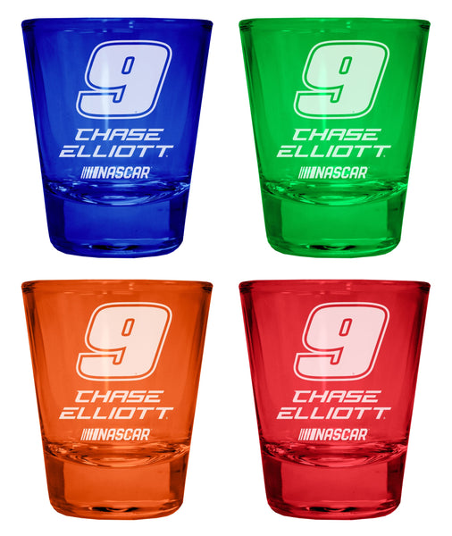 Nascar #9 Chase Elliott 2 oz Full Color Shot Glass Engraved Officially Licensed