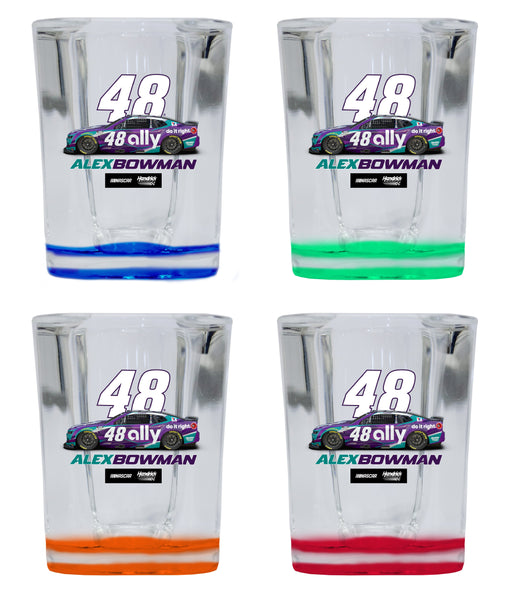 Alex Bowman #48 Nascar Offic. Licensed 2 oz Square Shot Glass