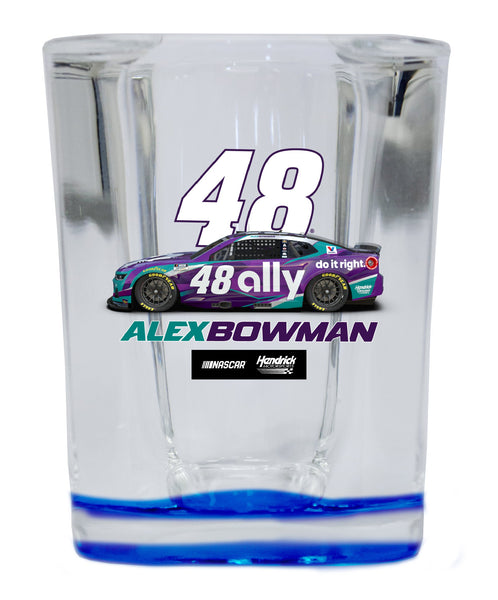Alex Bowman #48 Nascar Offic. Licensed 2 oz Square Shot Glass