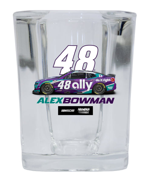 Alex Bowman #48 Nascar Offic. Licensed 2 oz Square Shot Glass
