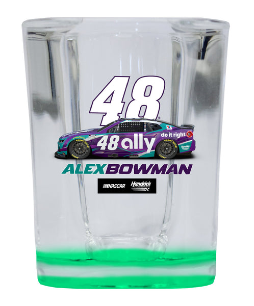 Alex Bowman #48 Nascar Offic. Licensed 2 oz Square Shot Glass
