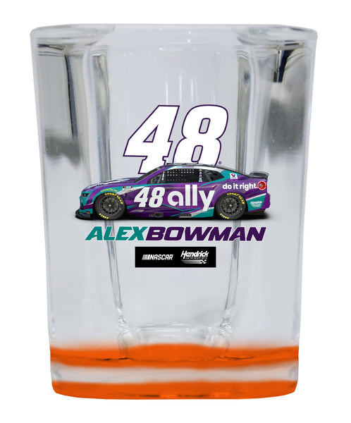 Alex Bowman #48 Nascar Offic. Licensed 2 oz Square Shot Glass