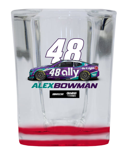 Alex Bowman #48 Nascar Offic. Licensed 2 oz Square Shot Glass