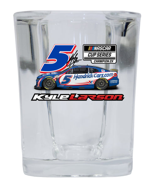 Kyle Larson 2X Champ #5 Nascar Offic. Licensed 2 oz Square Shot Glass