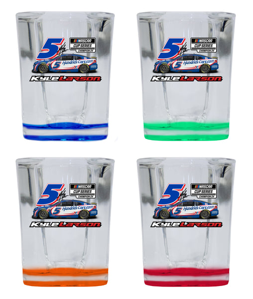 Kyle Larson 2X Champ #5 Nascar Offic. Licensed 2 oz Square Shot Glass