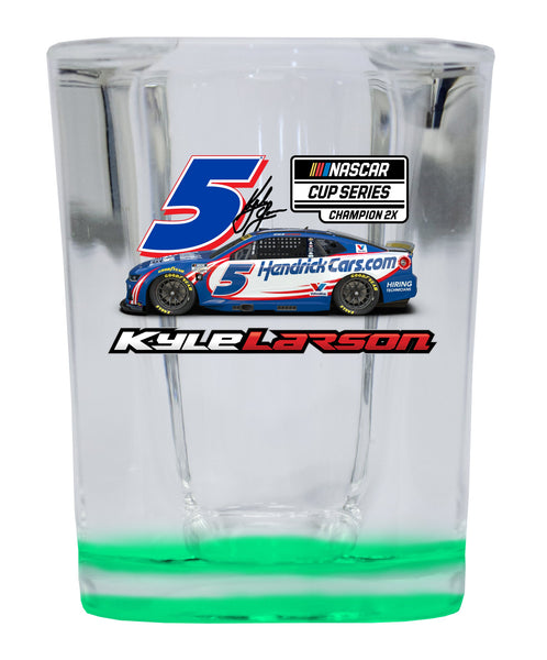 Kyle Larson 2X Champ #5 Nascar Offic. Licensed 2 oz Square Shot Glass