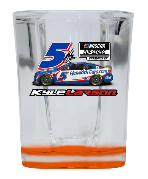 Kyle Larson 2X Champ #5 Nascar Offic. Licensed 2 oz Square Shot Glass