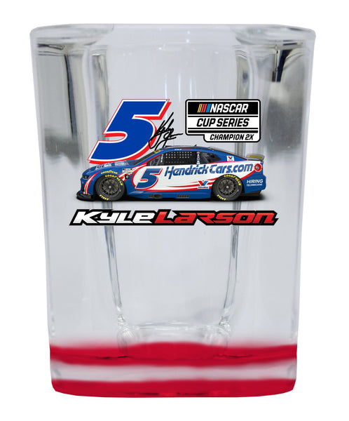 Kyle Larson 2X Champ #5 Nascar Offic. Licensed 2 oz Square Shot Glass