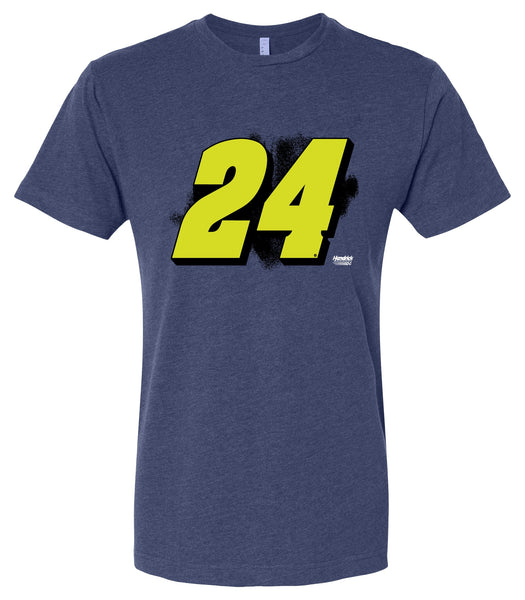 Hendrick Motorsports #24 Neon Nascar Offic. LIC. Cotton Crew Neck T-Shirt - Large Front Paint Design