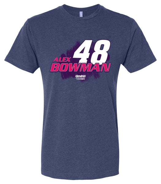 Alex Bowman #48 Nascar Offic. LIC. Unisex Cotton Crew Neck T-Shirt - Large Front Paint Design