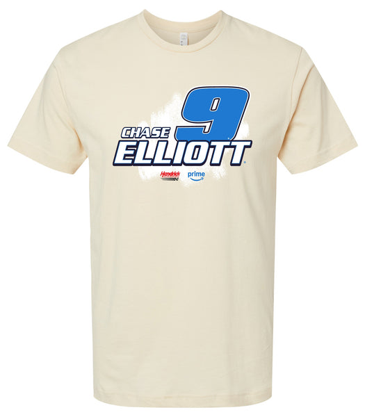 Chase Elliott #9 Nascar Offic. LIC. Unisex Cotton Crew Neck T-Shirt - Large Front Paint Design