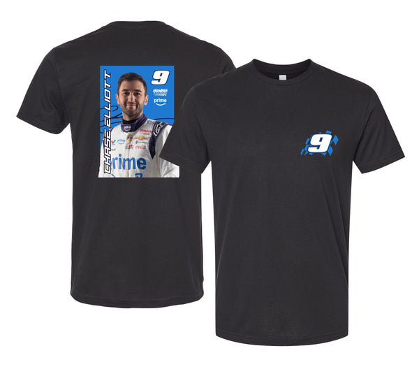 Chase Elliott #9 Nascar Offic. LIC. Unisex T-Shirt – Left Chest and Large Back Picture Design