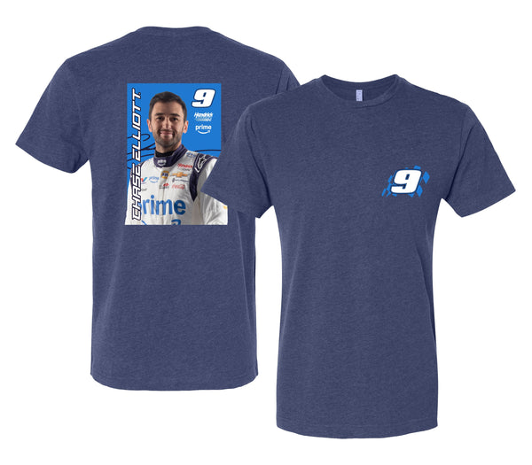 Chase Elliott #9 Nascar Offic. LIC. Unisex T-Shirt – Left Chest and Large Back Picture Design