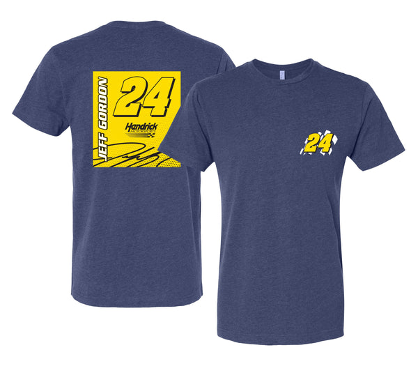 Jeff Gordon #24 Nascar Offic. LIC. Unisex T-Shirt – Left Chest and Large Back Picture Design
