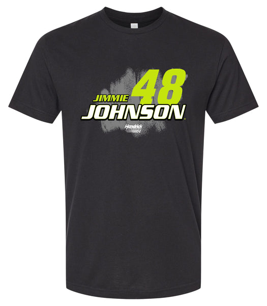Jimmie Johnson #48 Nascar Offic. LIC. Unisex Cotton Crew Neck T-Shirt - Large Front Paint Design