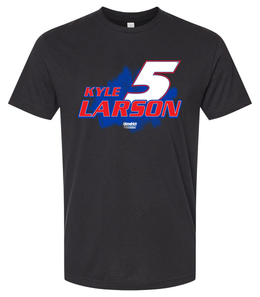 Kyle Larson - Hendricks Cars.com #5 Nascar Offic. LIC. Unisex Cotton Crew Neck T-Shirt - Large Front Paint Design
