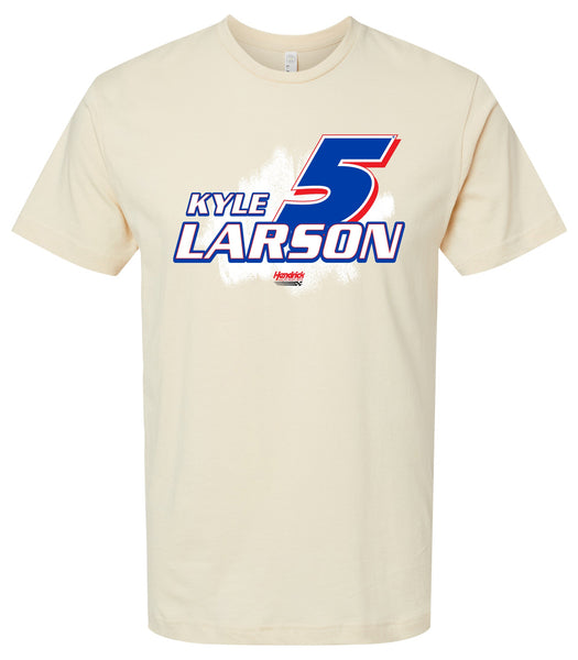 Kyle Larson - Hendricks Cars.com #5 Nascar Offic. LIC. Unisex Cotton Crew Neck T-Shirt - Large Front Paint Design