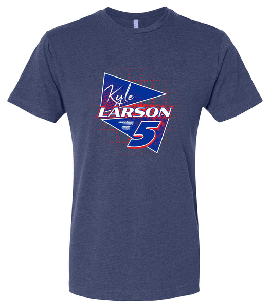 Kyle Larson - Hendricks Cars.com #5 Nascar Offic. LIC. Unisex Cotton Crew Neck T-Shirt - Large Front Retro Design