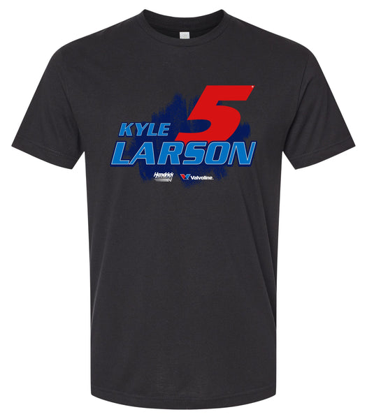 Kyle Larson - Valvoline #5 Nascar Offic. LIC. Unisex Cotton Crew Neck T-Shirt - Large Front Paint Design