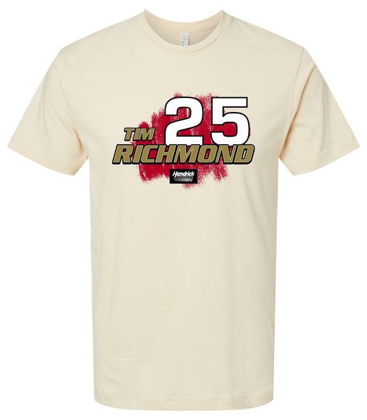 Tim Richmond #25 Nascar Offic. LIC. Unisex Cotton Crew Neck T-Shirt - Large Front Paint Design