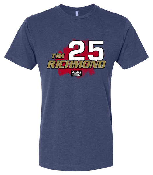 Tim Richmond #25 Nascar Offic. LIC. Unisex Cotton Crew Neck T-Shirt - Large Front Paint Design